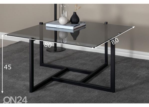 Sohvapöytä Hybrid 80x80 cm mitat