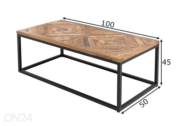 Sohvapöytä Infinity mitat
