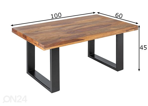 Sohvapöytä Iron Craft mitat