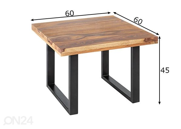 Sohvapöytä Iron Craft mitat