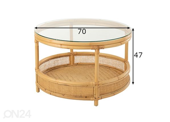 Sohvapöytä Jovelyne Ø 70 cm mitat