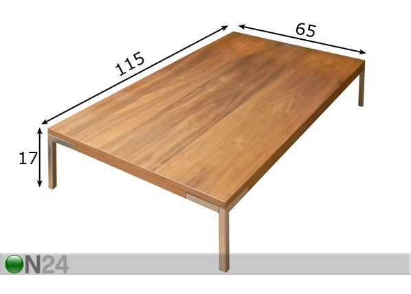 Sohvapöytä KARIN 17x115x65 cm mitat