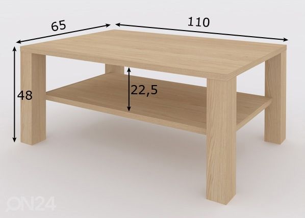 Sohvapöytä KASPAR 110 mitat