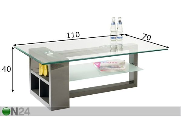 Sohvapöytä LATOYA mitat