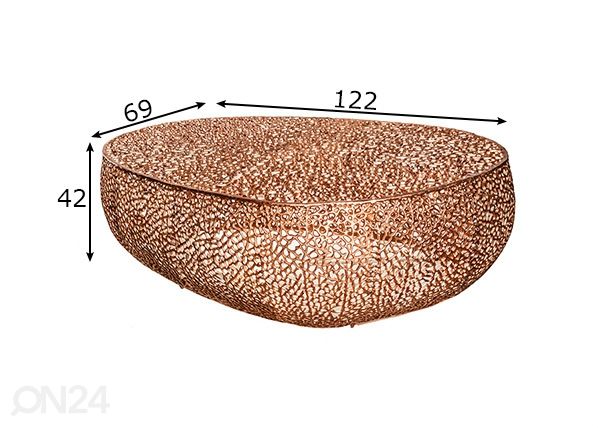Sohvapöytä Leaf mitat