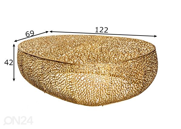 Sohvapöytä Leaf mitat