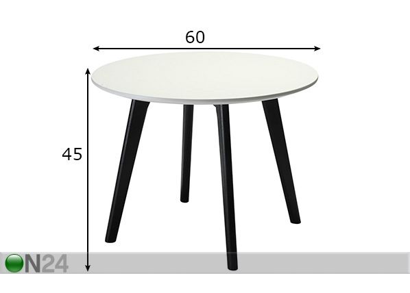 Sohvapöytä LIFE Ø60xh45 cm mitat