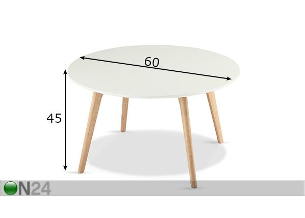 Sohvapöytä LIFE Ø60xh45 cm mitat