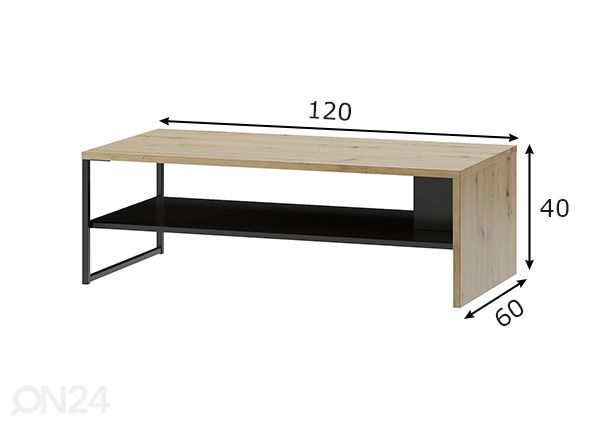 Sohvapöytä Lucas mitat