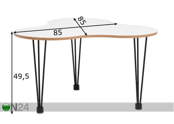 Sohvapöytä LUNA 4 mitat