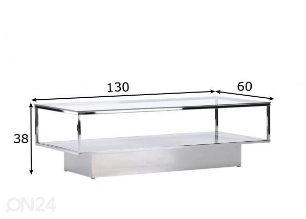 Sohvapöytä Maglehem 130x60 cm mitat