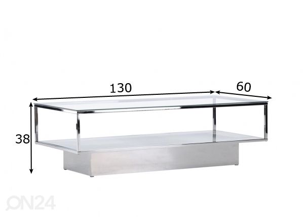 Sohvapöytä Maglehem 130x60 cm mitat
