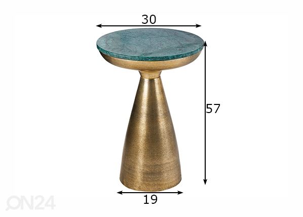 Sohvapöytä Marmor Ø 30 cm mitat