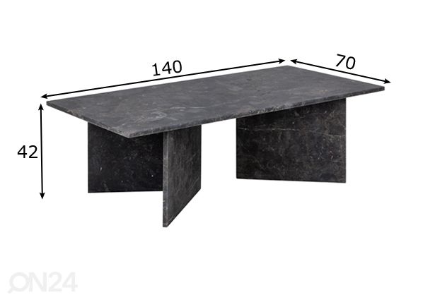 Sohvapöytä marmoria Victoria mitat