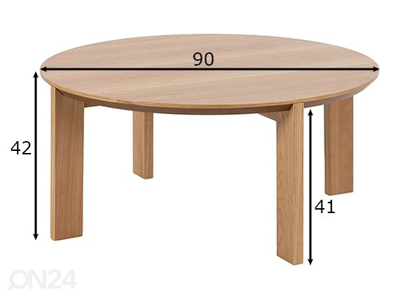 Sohvapöytä Mesa mitat