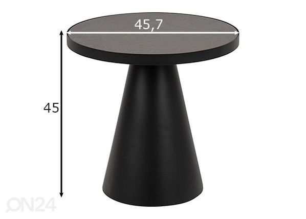 Sohvapöytä Miami Ø45,7 cm mitat