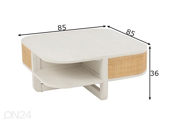 Sohvapöytä Molly mitat