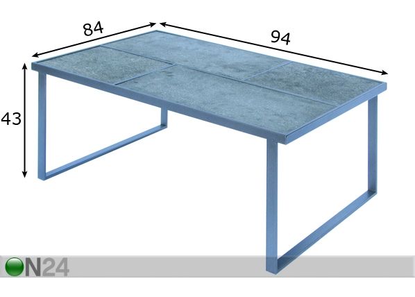 Sohvapöytä MOSAIIKKI mitat