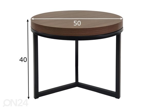 Sohvapöytä Nevada Ø 50 cm mitat