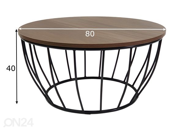 Sohvapöytä Nevada Ø 80 cm mitat