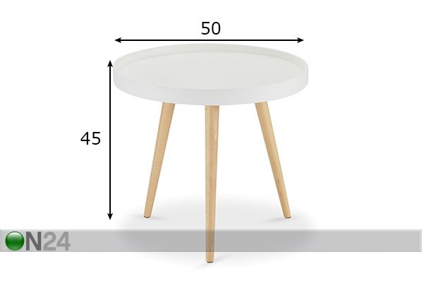 Sohvapöytä OPUS Ø 50 cm mitat