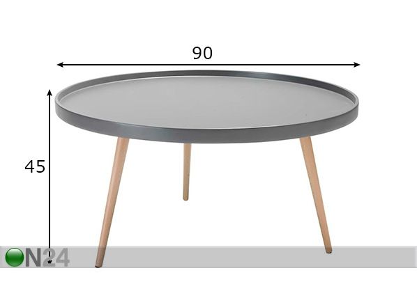 Sohvapöytä OPUS Ø 90 cm mitat