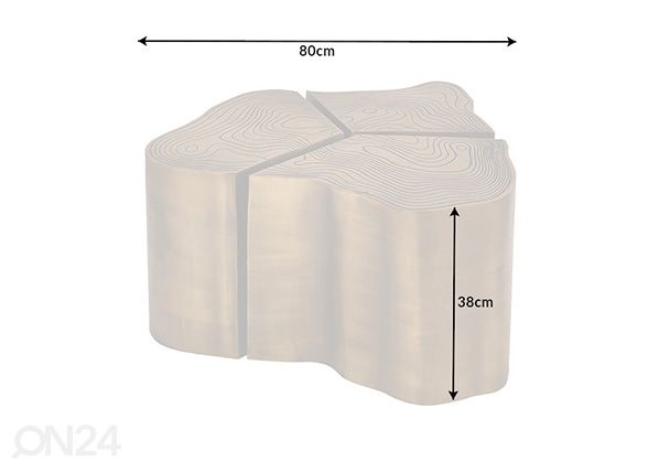 Sohvapöytä Organic Orient mitat
