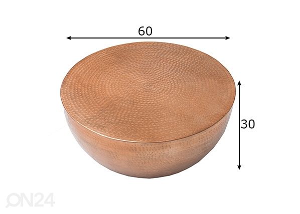 Sohvapöytä Orient II mitat