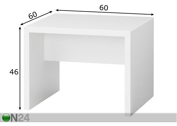 Sohvapöytä QUADRA mitat