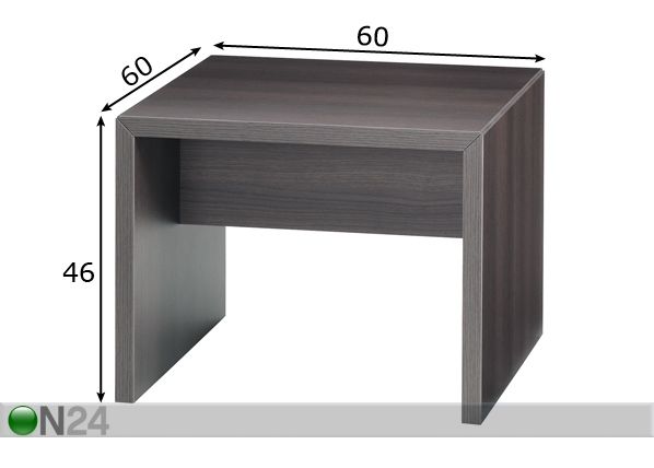Sohvapöytä QUADRA mitat