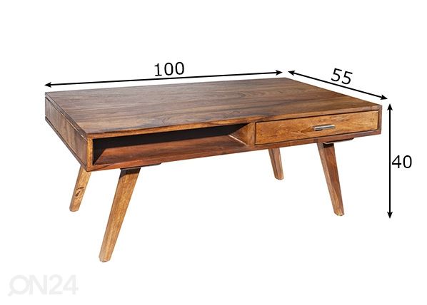 Sohvapöytä Retro mitat