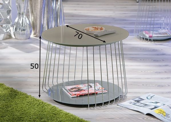 Sohvapöytä Riva Ø70 cm mitat