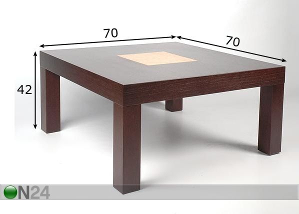 Sohvapöytä RUUT 70x70 cm mitat