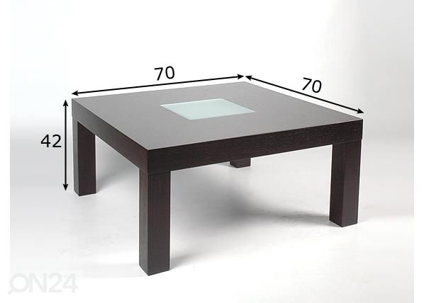 Sohvapöytä RUUT 70x70 cm mitat