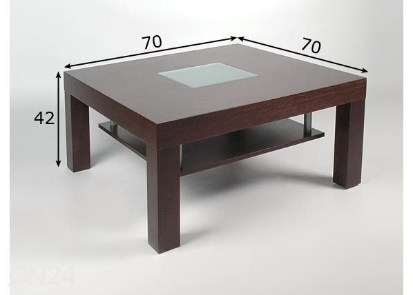 Sohvapöytä RUUT 70x70 cm mitat