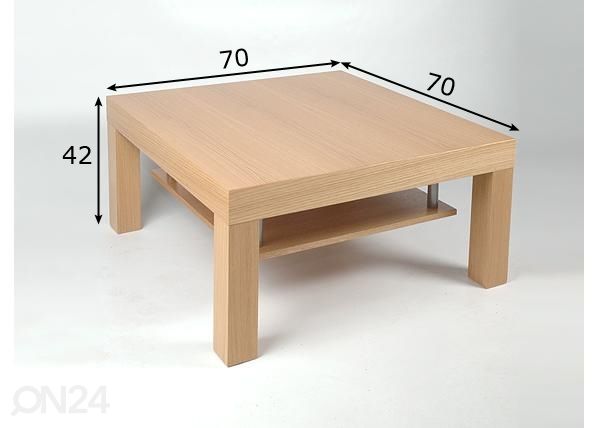 Sohvapöytä RUUT 70x70 cm mitat
