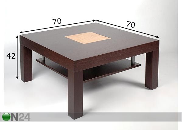Sohvapöytä RUUT 70x70 cm mitat