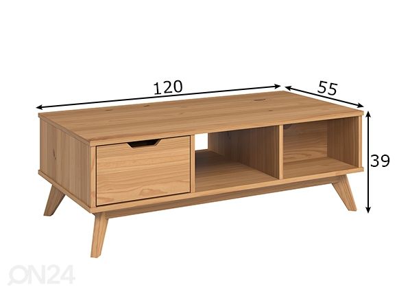 Sohvapöytä Scandik mitat