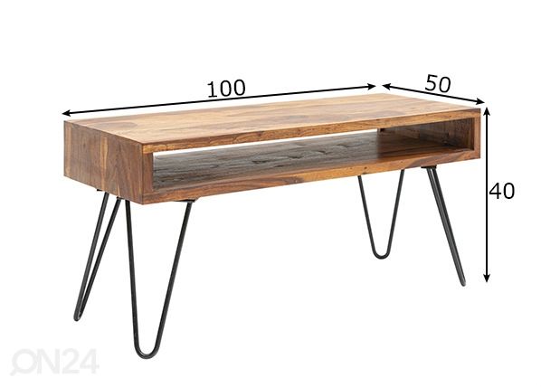 Sohvapöytä Scorpion mitat