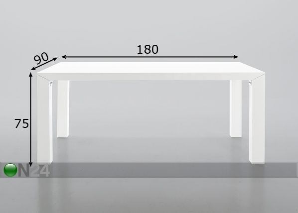 Sohvapöytä SHOUT 90x180 cm mitat