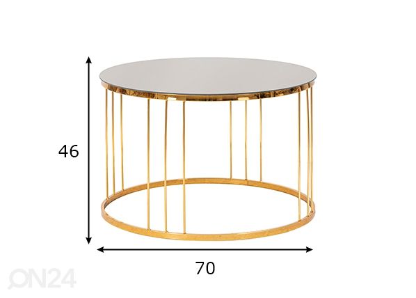 Sohvapöytä Simple Bronze mitat