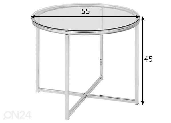 Sohvapöytä Space Ø 55 cm mitat