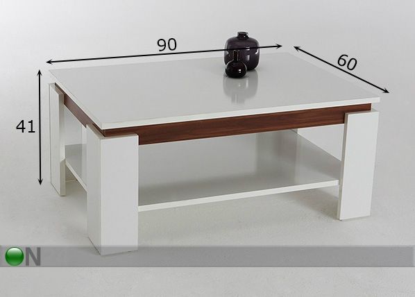 Sohvapöytä Tim II 90x60 cm mitat