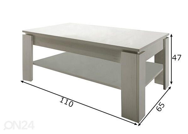 Sohvapöytä Trendteam mitat