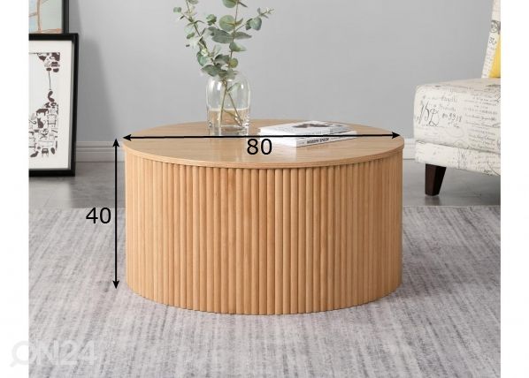 Sohvapöytä Verso Ø 80 cm mitat