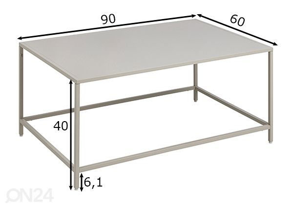Sohvapöytä Wichita mitat