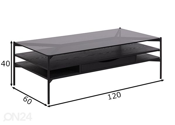 Sohvapöytä Zelit mitat