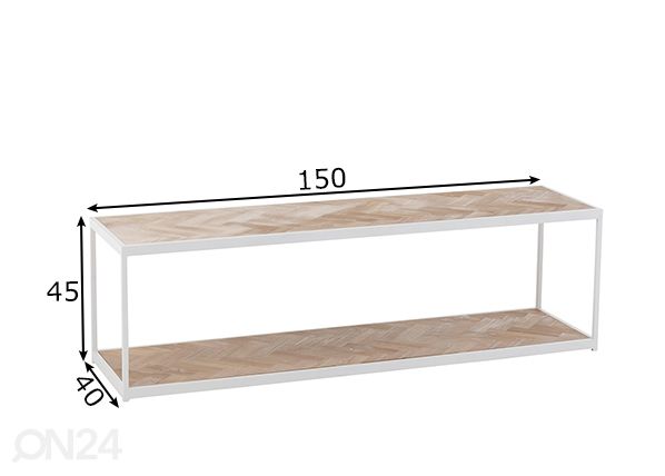 Sohvapöytä Zigzag mitat