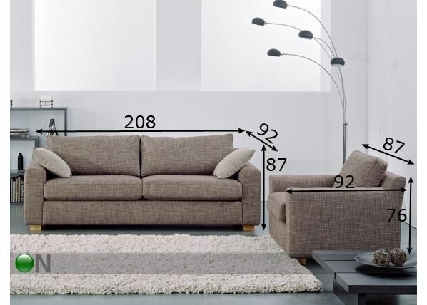 Sohvaryhmä 2+3 mitat