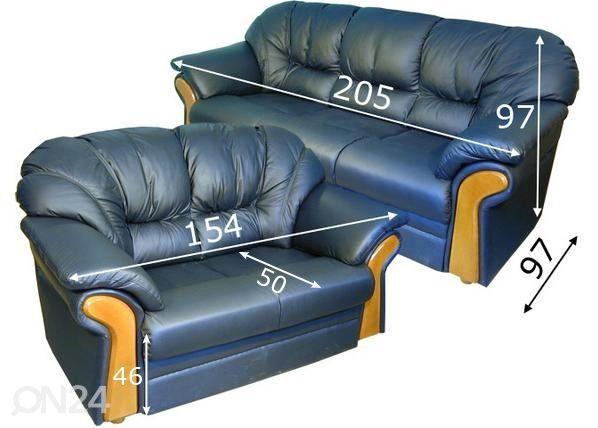 Sohvaryhmä 3+2 mitat